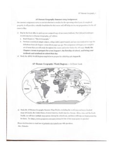 AP Human Geography Summer Assignment 2024 - Thomas Jefferson Academy ...